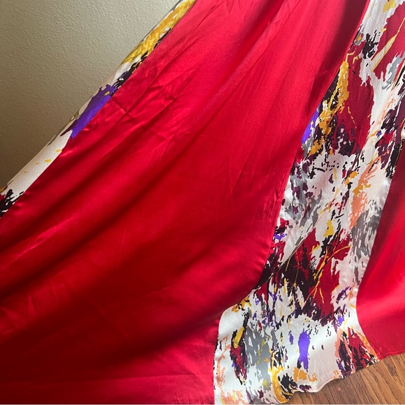 Patrizia Guidi Floral & Red Gown – Size 42 (US 6) - Picture 6 of 13